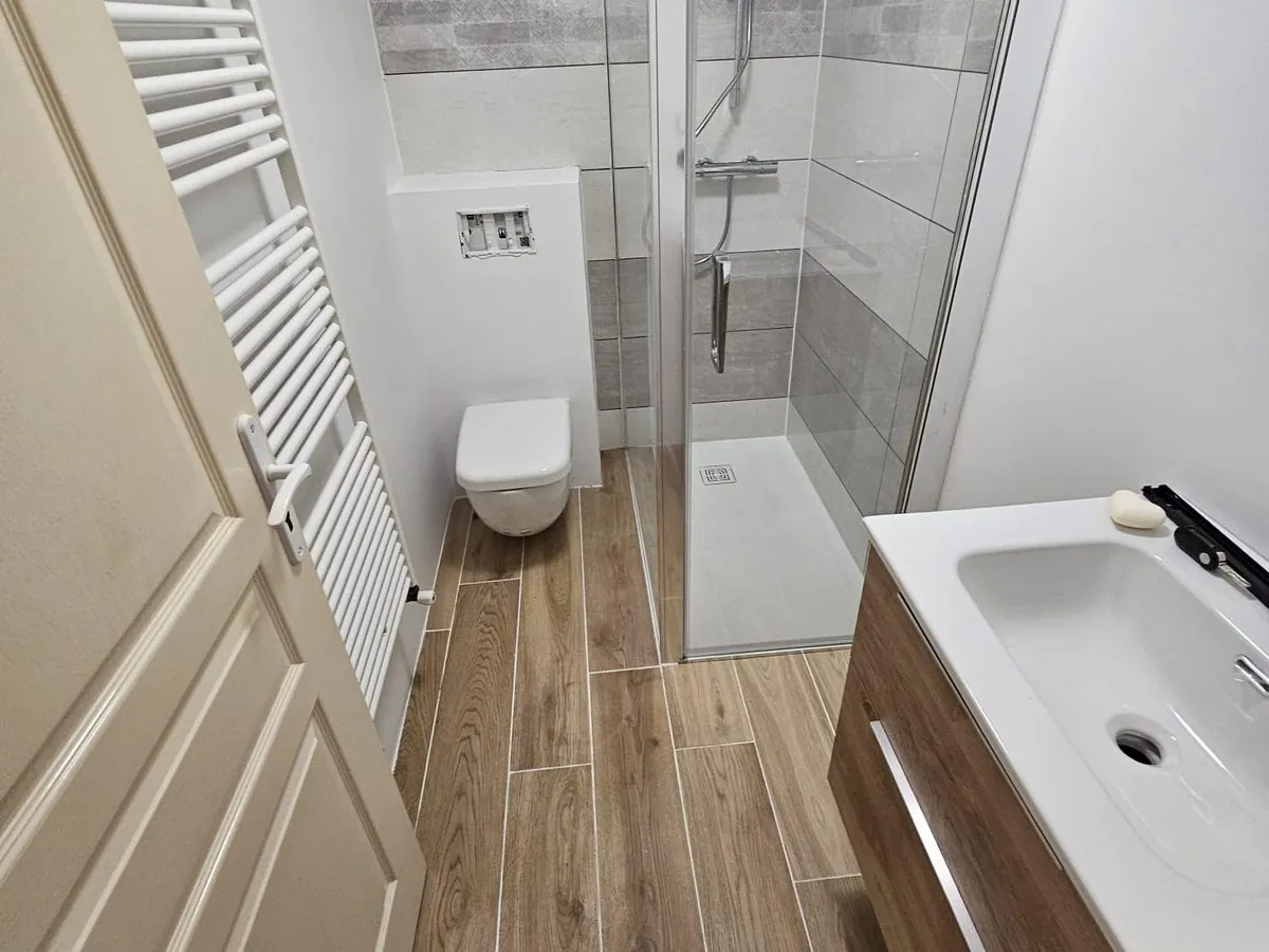 Douche italienne noir & blanc — après